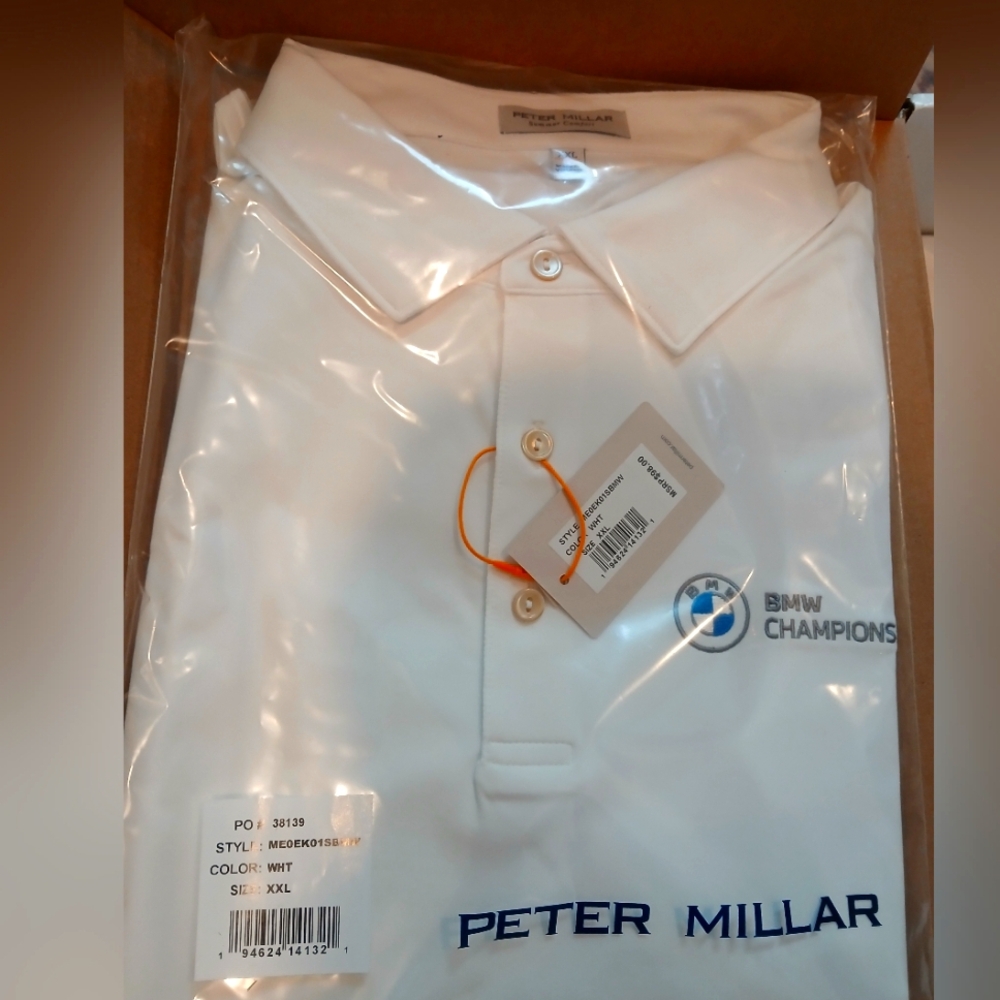 Peter Millar BMW Champions White Polo